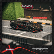 Tarmac Works - 柯尼塞格Agera RS 黑色碳纤维/红色点缀