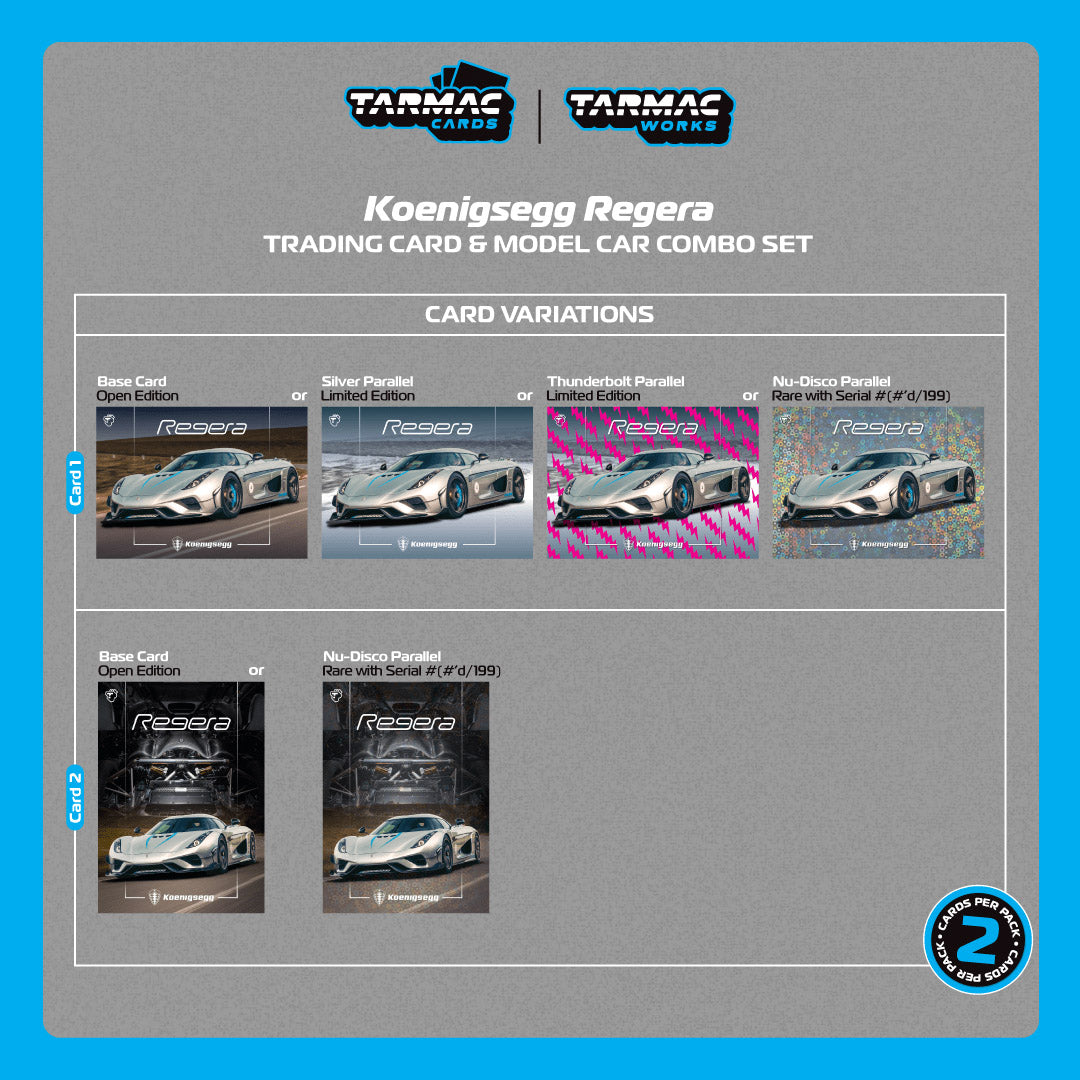 Tarmac Works - Koenigsegg Regera  Silver Metallic / Blue Accents