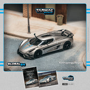 Tarmac Works - 柯尼塞格 Regera 银色金属漆/蓝色点缀
