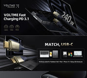 VOLTME POWERLINK UTRON CTC 240W 5A 40GPBS 2M | 黑色