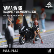 回艺 MoreArt 1:64 雅马哈 R6 黑寡妇摩托车手办，写实树脂模型