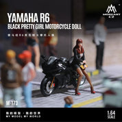 回艺 MoreArt 1:64 雅马哈 R6 黑寡妇摩托车手办，写实树脂模型