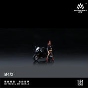 回艺 MoreArt 1:64 雅马哈 R6 黑寡妇摩托车手办，写实树脂模型