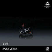 回艺 MoreArt 1:64 雅马哈 R6 黑寡妇摩托车手办，写实树脂模型