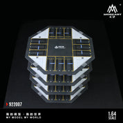 绘忆MoreArt 1:64 八边形建筑停车场01模拟模型