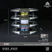 绘忆MoreArt 1:64 八边形建筑停车场01模拟模型