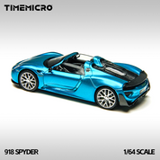 TimeMicro 1:64 918 Spyder 蓝色合金汽车模型