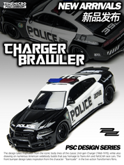 TimeMicro × PSC DESIGN - 1/64 战马“争吵者” Charger LSPD 警车仿真合金车模