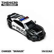 TimeMicro × PSC DESIGN - 1/64 战马“争吵者” Charger LSPD 警车仿真合金车模