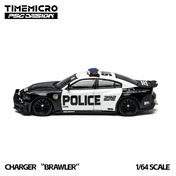 TimeMicro × PSC DESIGN - 1/64 Warhorse "Brawler" Charger LSPD Police Car Simulation Alloy Car Model
