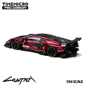 TimeMicro × PSC DESIGN - 1/64 Countach “V” 猩红康塔什“V” 合金汽车模型