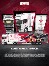 CoolCar 1:64 Scania container truck pink mecha paint simulation alloy car model