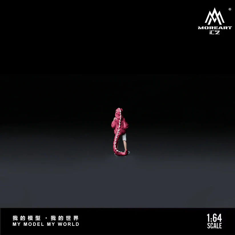 Pink/green dinosaur dolls are expected to arrive in about one month