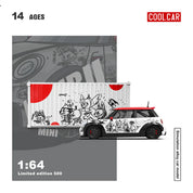 CC 1:64 宝马MINI COOPER LUBUBU彩绘仿真合金汽车模型