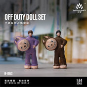 Huiyi MoreArt1:64 Off Work Doll Doll Set Simulation Resin Model