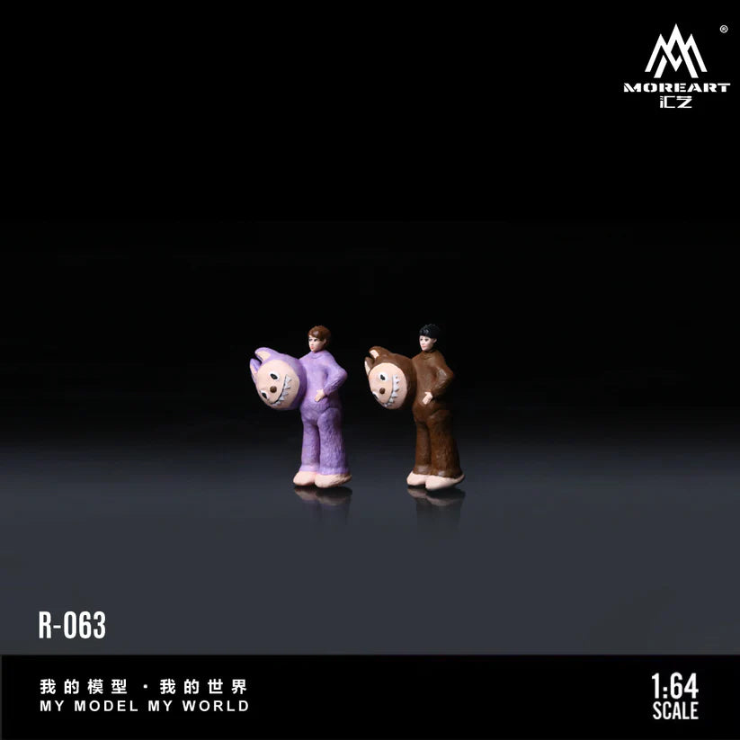 Huiyi MoreArt1:64 Off Work Doll Doll Set Simulation Resin Model