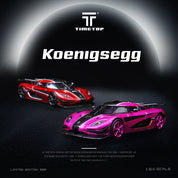 时光竞速 1:64 科尼赛克 One.1 - 珍珠玫瑰红 - 礼盒版