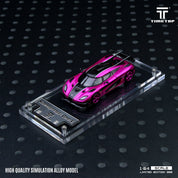 时光竞速 1:64 科尼赛克 One.1 - 珍珠玫瑰红 - 礼盒版