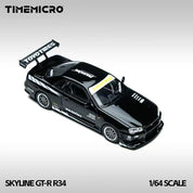 TimeMicro 1:64 Skyline GT-R R34 “热情” 黑