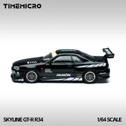 TimeMicro 1:64 Skyline GT-R R34 “热情” 黑