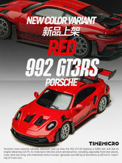 时光微 1:64 992 GT3RS 红色合金汽车模型