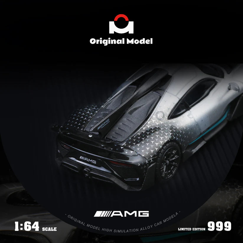 Original model: 1/64 AMG One-Starlight Silver Alloy Car Model