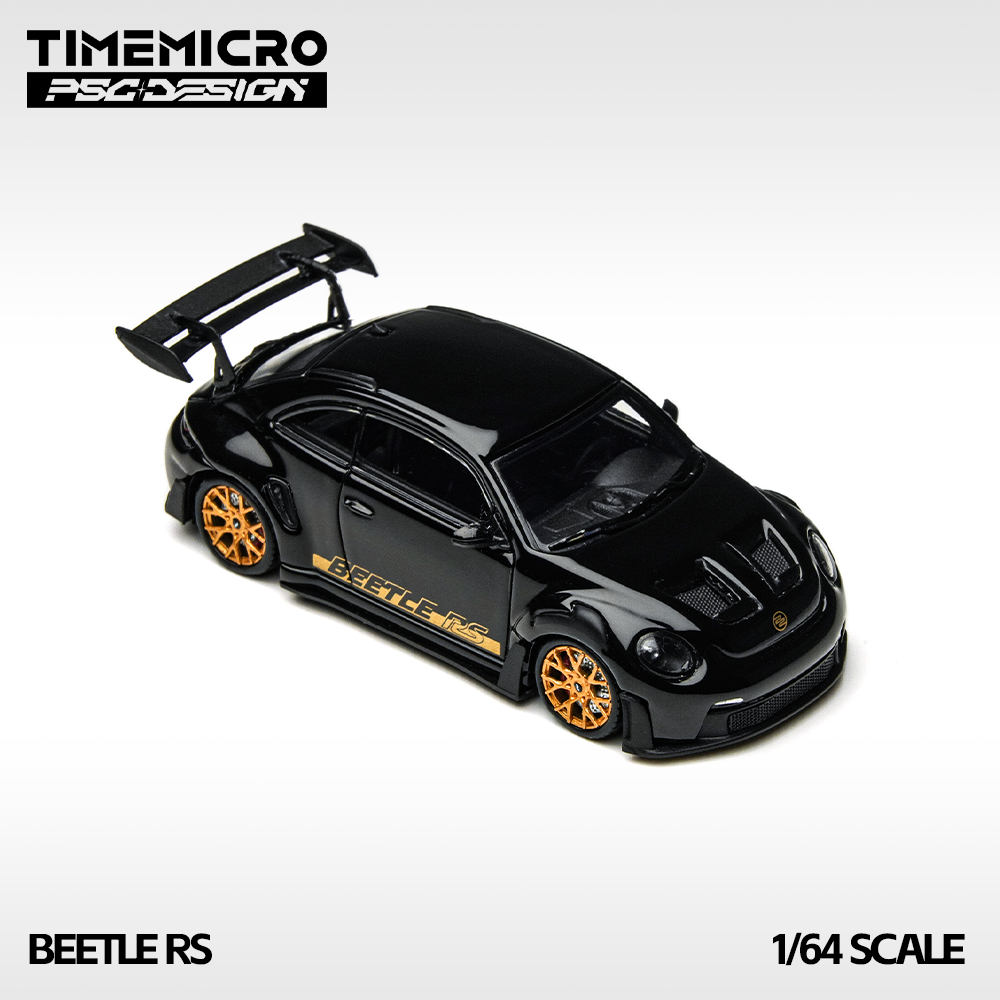 TimeMicro × PSC DESIGN 1:64 Beetle RS, Black Gold Metallic, Authentic