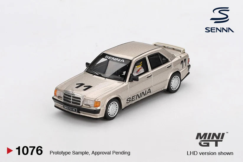 MINIGT 1/64 MERCEDES-BENZ 190 E 2.3-16 #11 AYRTON SENNA 1984 NÜRBURGRING RACE OF CHAMPIONS W/ FIGURE