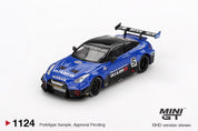 MINIGT 1/64 - 自由步调LB宽体尼桑GT-R 35GT-RR Ver.2 蓝色 - MGT01124
