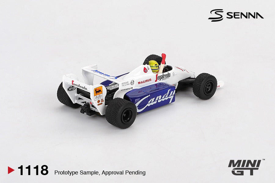 MINIGT - Toleman TG184 #19 Ayrton Senna 1984 Monaco Grand Prix 2nd Place - MGT01118