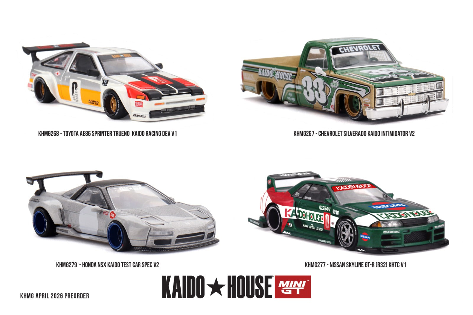 KAIDO HOUSE X MINI GT 1/64 Honda NSX Kaido Test Car Spec V2