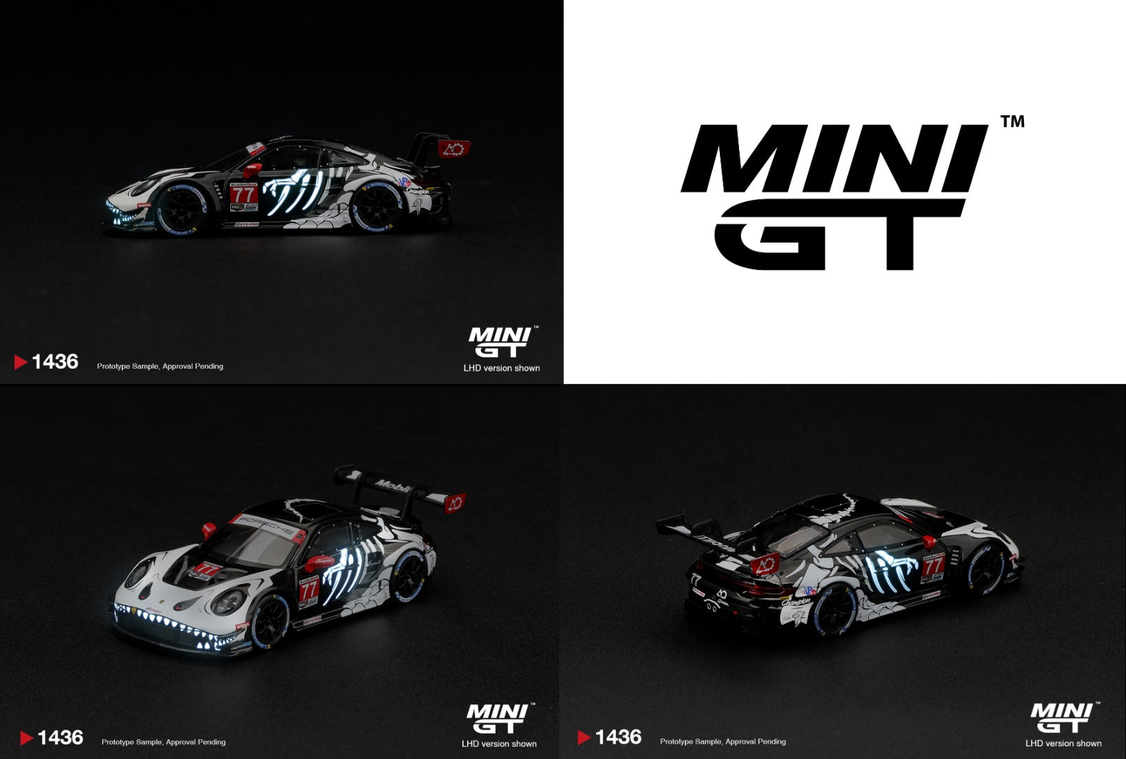 MINIGT 1/64 Porsche 911 GT3 R (992) #77 AO Racing "Skeleton Rexy" 2026 IMSA Petit Le Mans