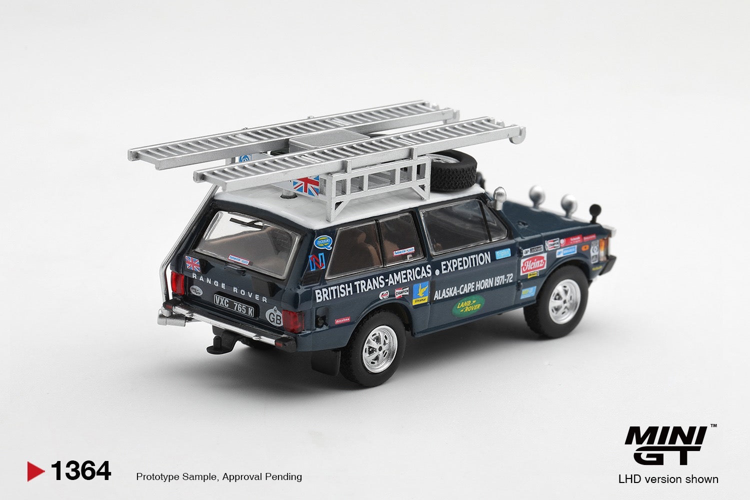 MINIGT 1/64 Range Rover 1971 British Trans-Americas Expedition (VXC-765K)