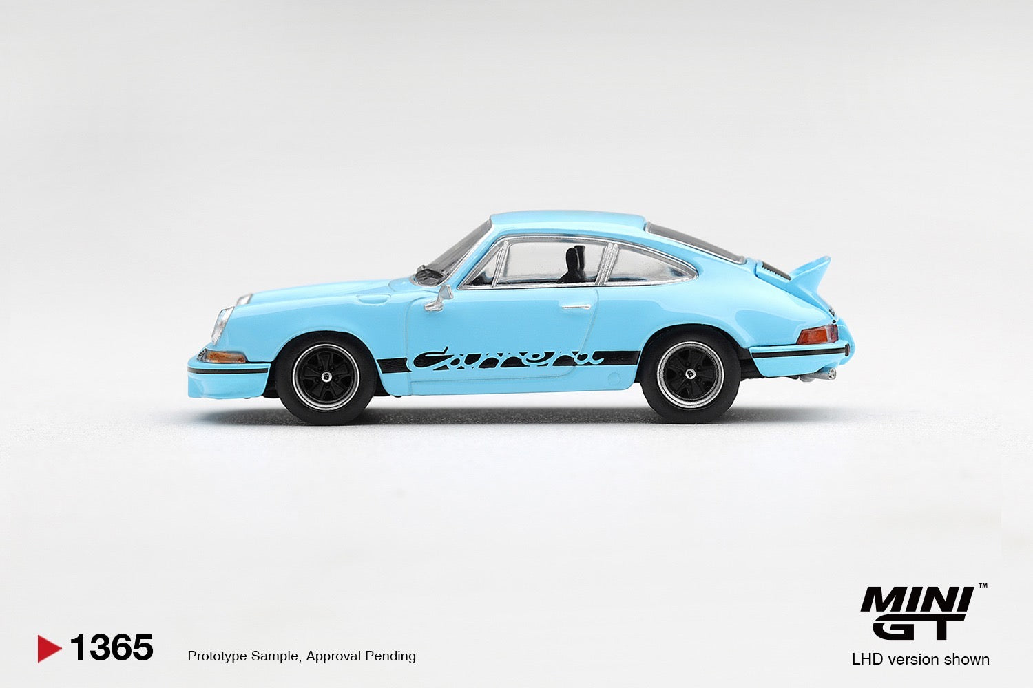 MINIGT 1/64 Porsche 911 Carrera RS 2.7 Gulf Blue with Black Livery