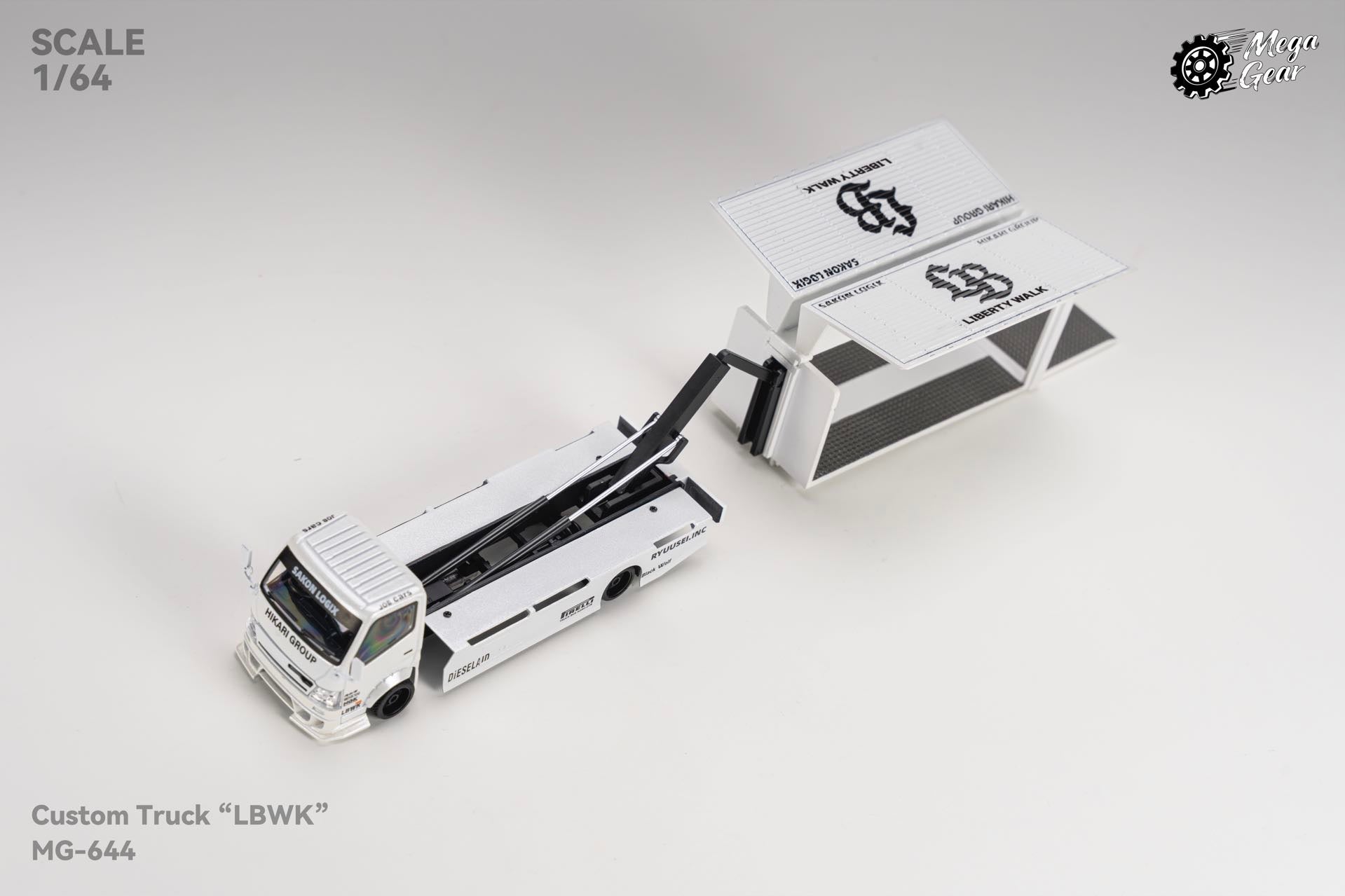 Mega Gear MG 1:64 300 Series 2nd Generation Customized Modified Gull Wing Truck.