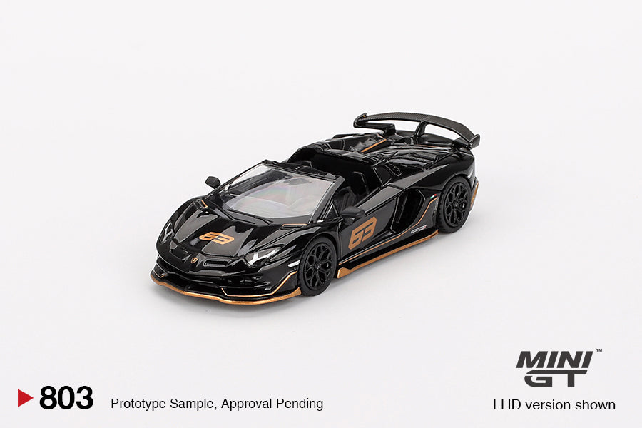 MINIGT 1:64 Lamborghini Aventador SVJ 63 Roadster Nero Aldebaran