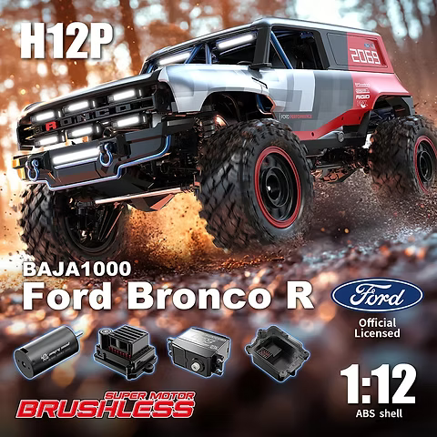 MJX Hyper Go H12P 1/12 RC Crawler – Licensed Ford Bronco Baja 1000 Edition