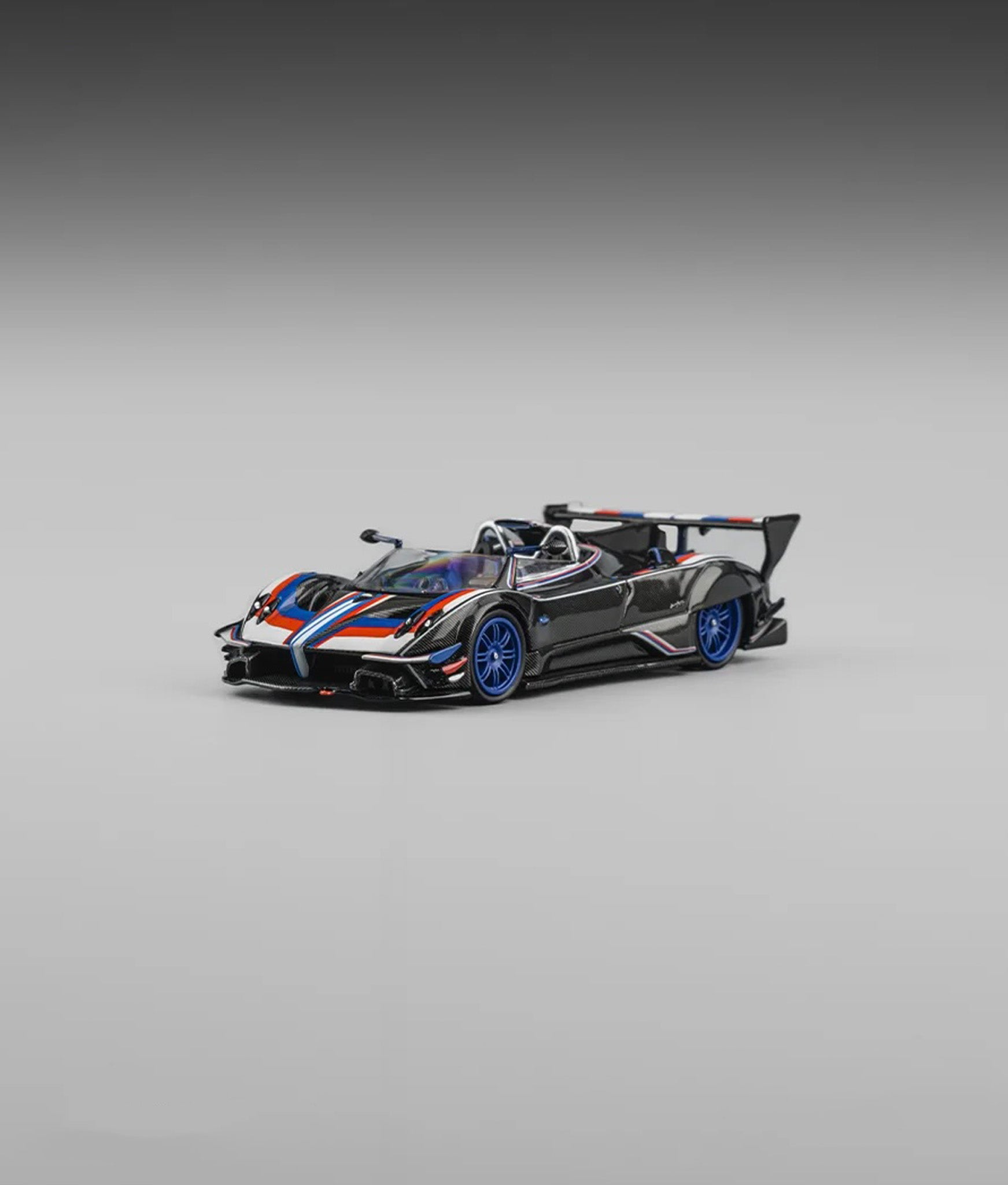 CM MODEL - 1:64 Pagani Zonda Revo Barchetta – Carbon Fiber Black