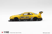 MINIGT 1/64 日产 LB-ER34 超级剪影 SKYLINE 运动黄