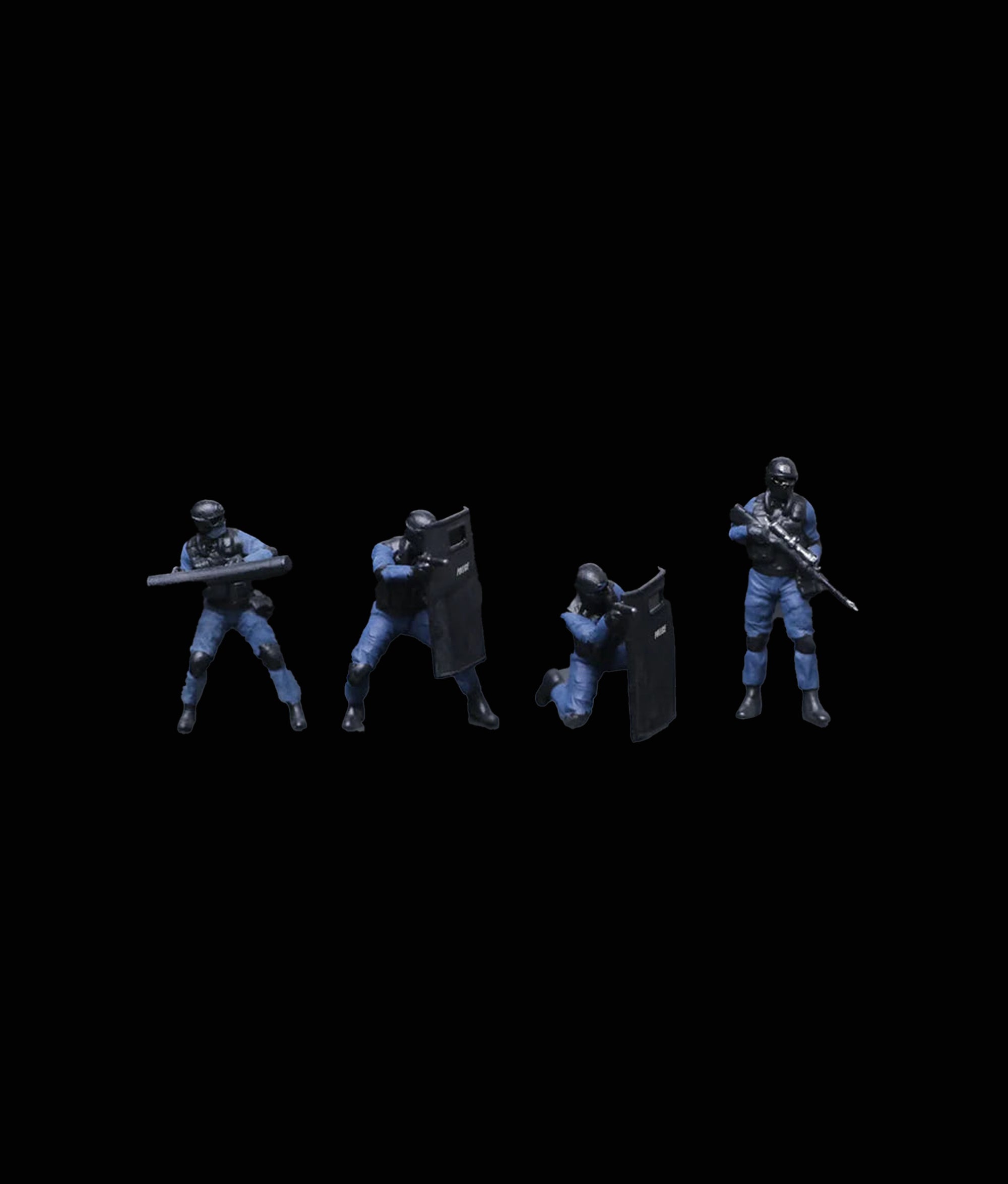 MOREART 1:64 ARMED POLICE DOLL D SET RESIN MODEL