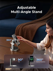 UGREEN MagFlow Pro 2-in-1 Magnetic Wireless Charging Stand 25W